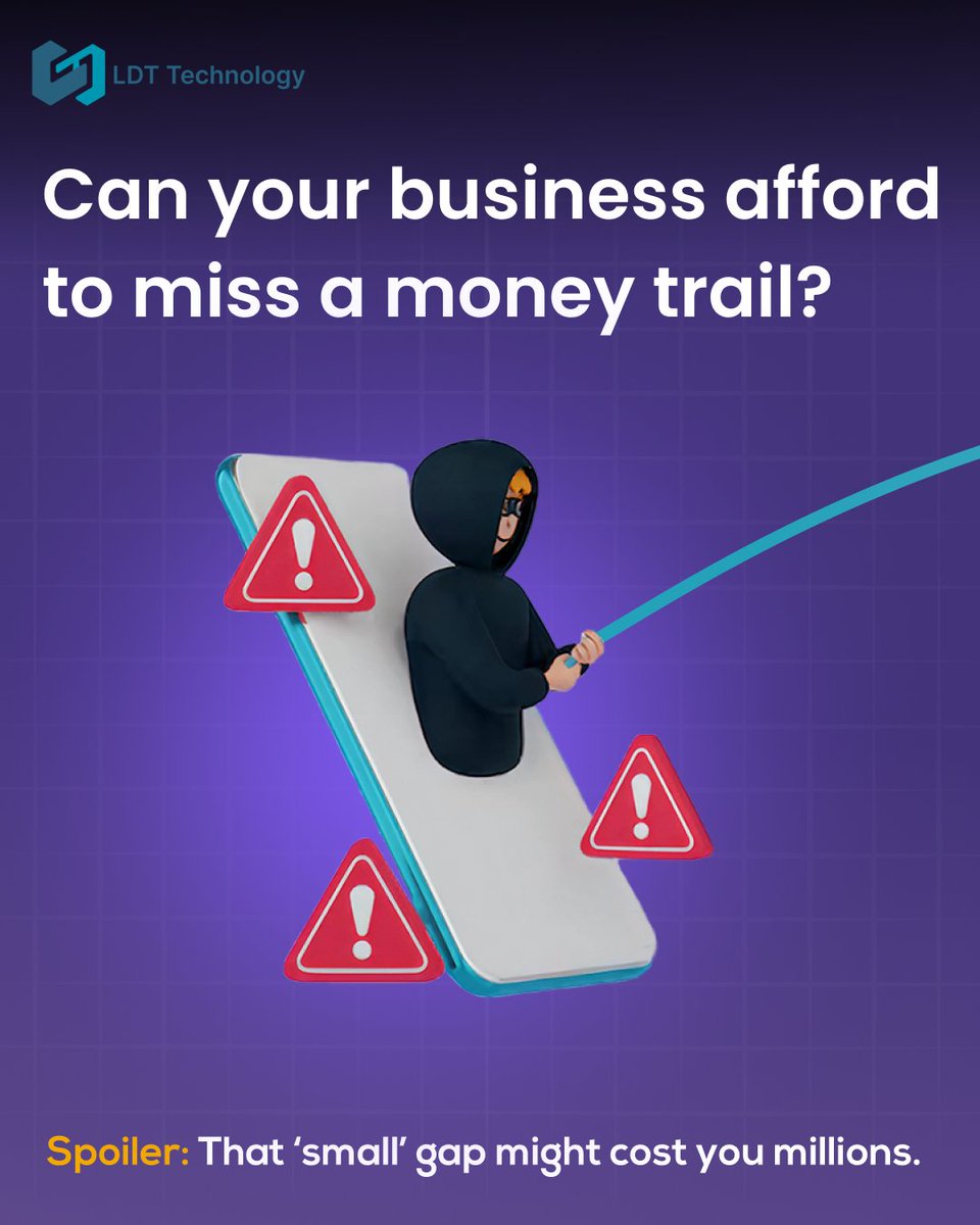 LDTTechPvtLtd's tweet image. Can you spot a shady transaction in real time?
 Don’t worry—IRA can.
 Let your AML strategy go from manual to magical.
 #IRAbyLDT #AMLTech #FraudDetection #FintechSecurity #SmartCompliance #RiskManagement #FintechInnovation #LDTTechnology