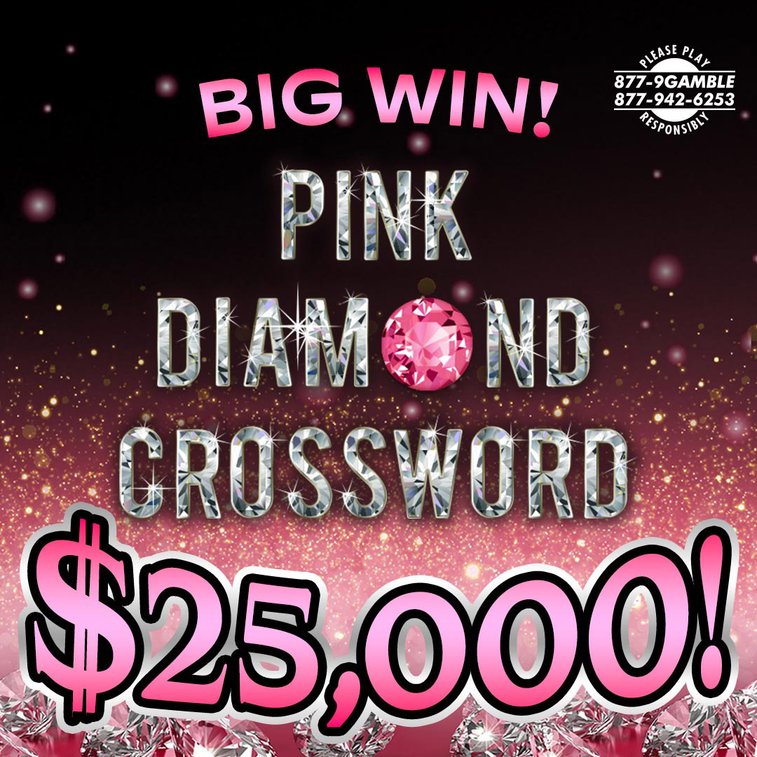 Talk about sparkle 💎
A man from Chepachet played Pink Diamond Crossword e-Instant and walked away with $25,000!
✨ What’s your favorite e-Instant Game?