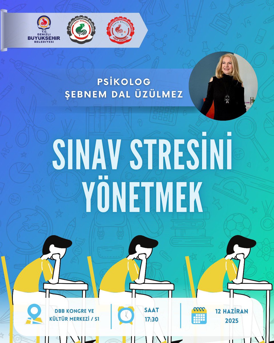 Sınav stresi ile baş etmek mümkün! 
T.C. Denizli Büyükşehir Belediyesi Kent Konseyi  olarak, eğitim sürecinde gençlerinizin yanında olmaya devam ediyoruz. 

<a href="/tcdenizlibld/">T.C. Denizli Büyükşehir Belediyesi🇹🇷</a>