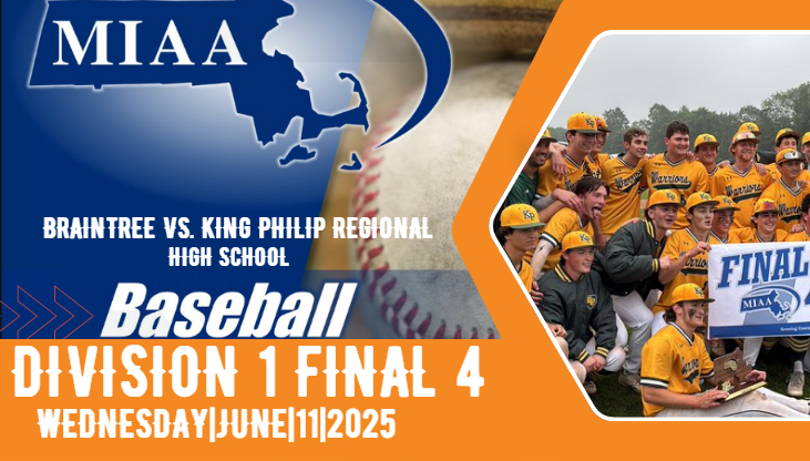 miaa_sport033's tweet photo. MIAA Division 1 Final 4
Braintree vs. King Philip Regional
📺 Livestream: https://t.co/lnh12ulPtB
📅 Today June.11
⏰ @ 4p.
@KP__Baseball @kpwarriors @KPSchoolDist @AlexLabell21 @BradyHerlin @coachoneillkpbs @CameronHas66726 @CoachWelchRBI @jpra830 @AidenAstorino @BradyHerlin https://t.co/Y0sru9zNS3