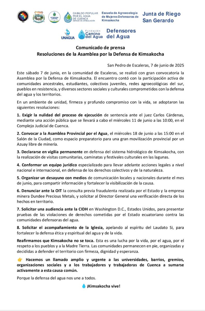 Andrés Montero (@andrewlloyd_web) on Twitter photo Digámonos NO a la minería en Kimsacocha! 💪🏽
<a href="/ETAPAOficial/">ETAPA EP</a>
#AmorPorCuenca #NoALaMineria
<a href="/dw_espanol/">DW Español</a> <a href="/MarkRuffalo/">Mark Ruffalo</a> Digámonos NO a la minería en Kimsacocha! 💪🏽
<a href="/ETAPAOficial/">ETAPA EP</a>
#AmorPorCuenca #NoALaMineria
<a href="/dw_espanol/">DW Español</a> <a href="/MarkRuffalo/">Mark Ruffalo</a>