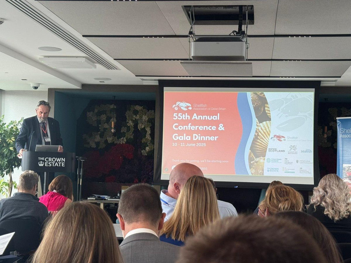 Andrew Boon from NIFCA was delighted to attend the opening day of the 55th Annual Shellfish Association of Great Britain Conference. Congratulations to the SAGB on a successful event so far, and many thanks to all the speakers for their excellent and insightful presentations!!