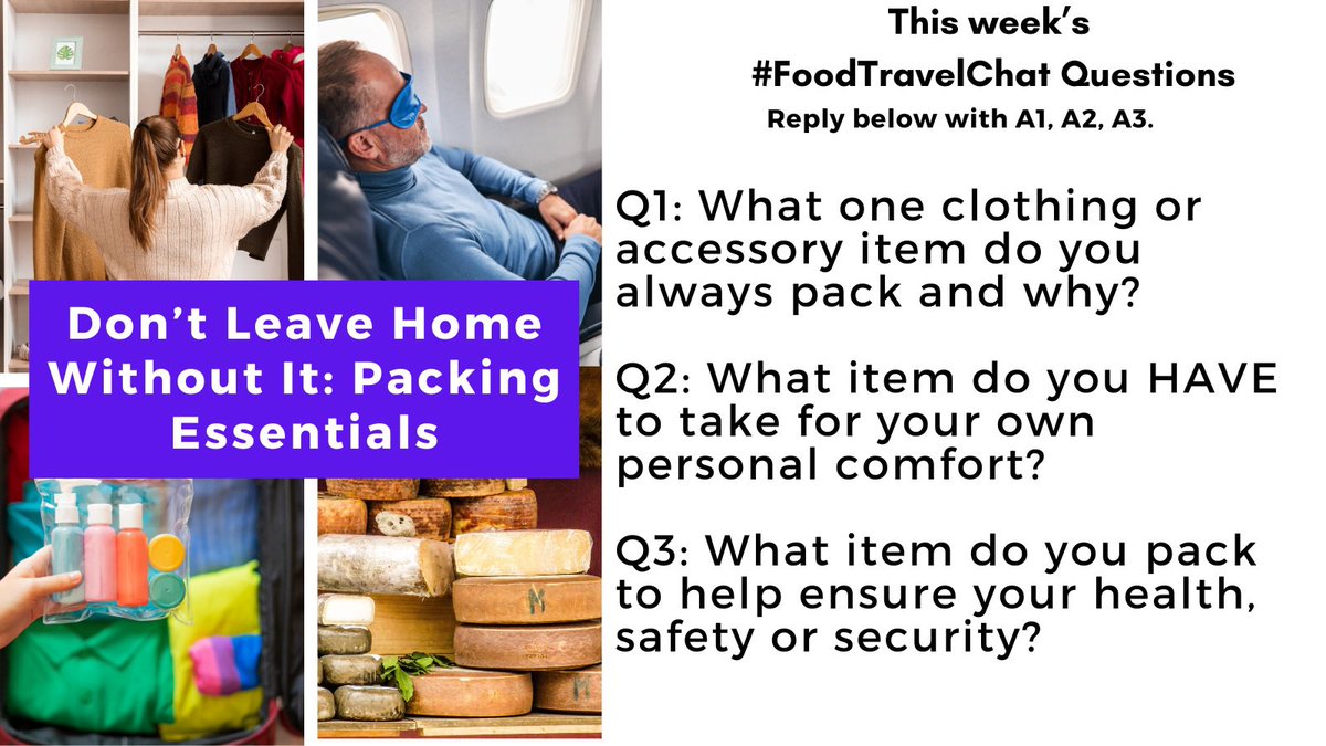Our Tasty Travels (@ourtastytravels) on Twitter photo Get ready for summer travel on #FoodTravelChat with packing tips. Reply to questions w/ “Quote"+#FoodTravelChat so we see it.
Follow host <a href="/carollivestoeat/">Carol Vu</a>, @adventuringgal <a href="/ChrisPappinMCC/">Christine & Gary Pappin Dream Vacations</a>, <a href="/ourtastytravels/">Our Tasty Travels</a>, @myvirtualvaca + on Bluesky/Instagram @real_food_traveler Get ready for summer travel on #FoodTravelChat with packing tips. Reply to questions w/ “Quote"+#FoodTravelChat so we see it.
Follow host <a href="/carollivestoeat/">Carol Vu</a>, @adventuringgal <a href="/ChrisPappinMCC/">Christine & Gary Pappin Dream Vacations</a>, <a href="/ourtastytravels/">Our Tasty Travels</a>, @myvirtualvaca + on Bluesky/Instagram @real_food_traveler