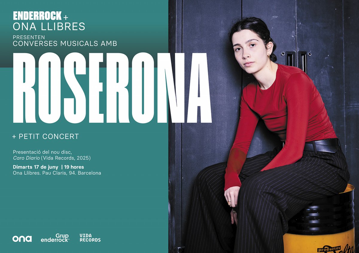 Dimarts, 17 de juny a les 19h, serem a <a href="/OnaLlibres/">Ona Llibres</a> per parlar amb <a href="/roserona__/">roser</a> del nou disc 'Caro diario' i escoltar-ne algun dels temes en directe 💫

No t'ho perdis! 👇🏻👇🏻
enderrock.cat/noticia/29719/…