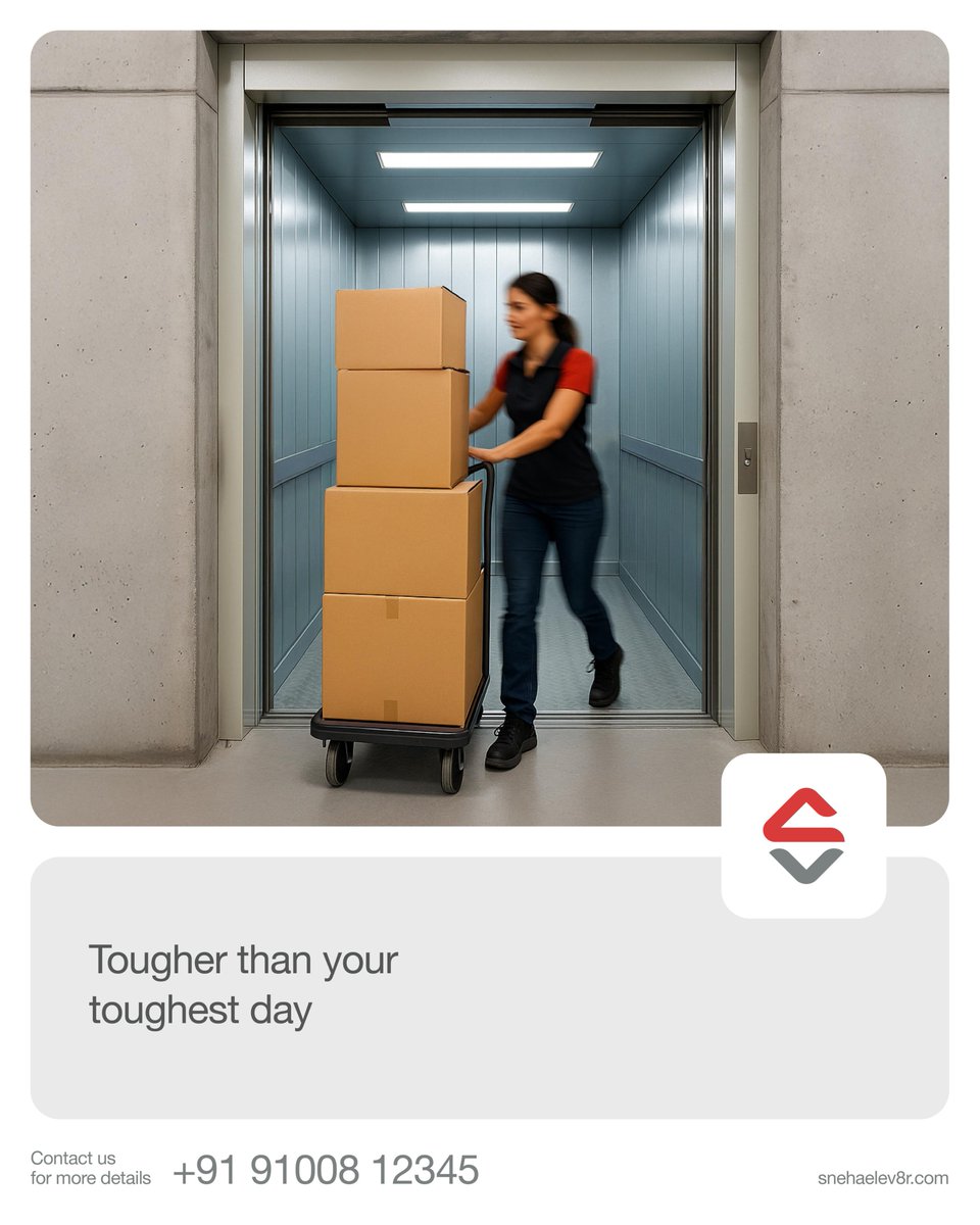 SnehaElev8r's tweet image. From factory floors to loading bays, our freight #elevators are made to perform under pressure. High-capacity, #lowmaintenance, and built to keep your workflow moving.

Visit our website: snehaelev8r.com

#hospitalelevator #residentialelevator #industrialelevator