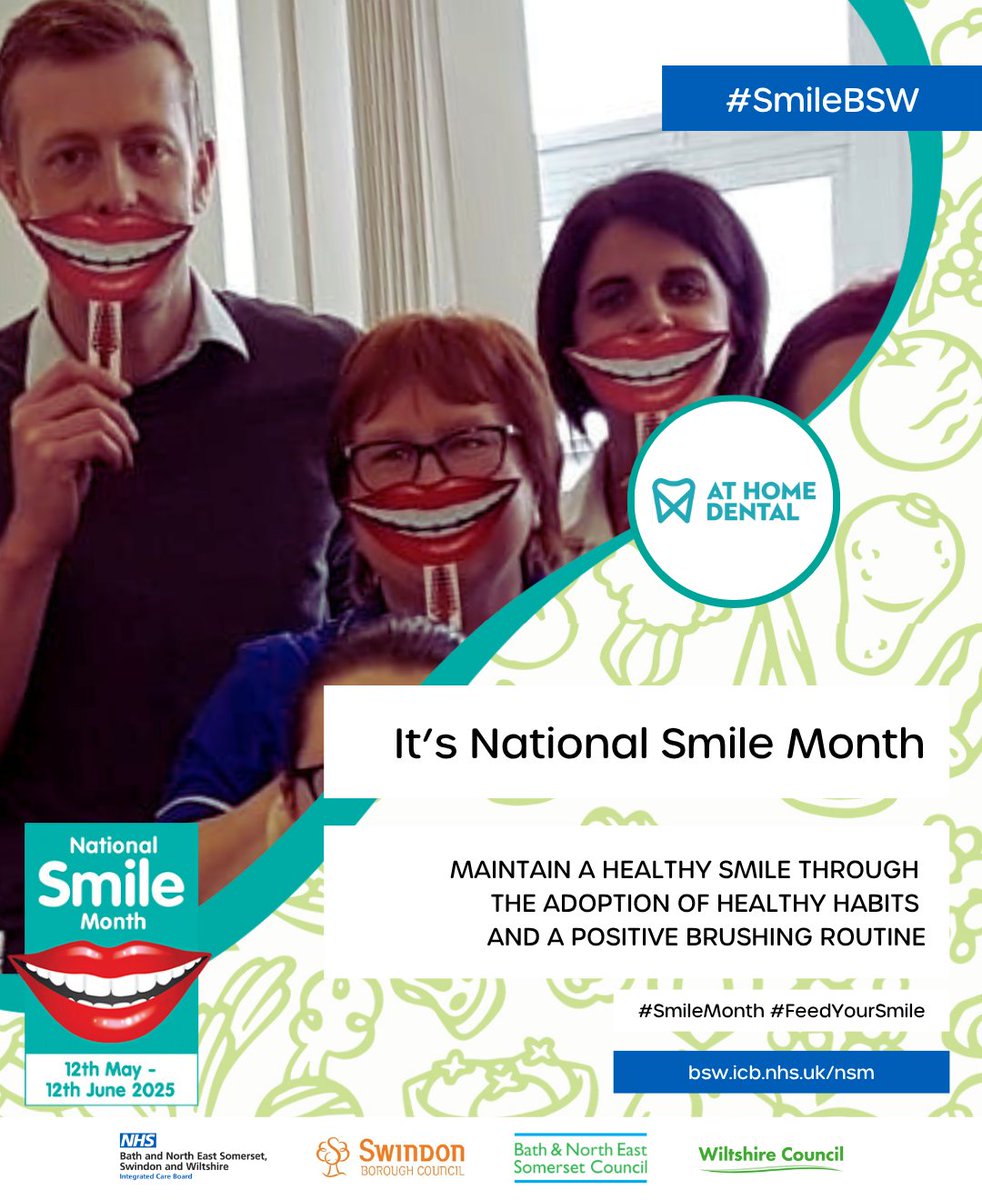 As #NationalSmileMonth comes to to close, it's great to see all the smiley selfies from At Home Dental as they have been out supporting our local councils and schools with supervised brushing sessions. 😃 

#SmileMonth #SmileBSW #FeedYourSmile

bsw.icb.nhs.uk/nsm/