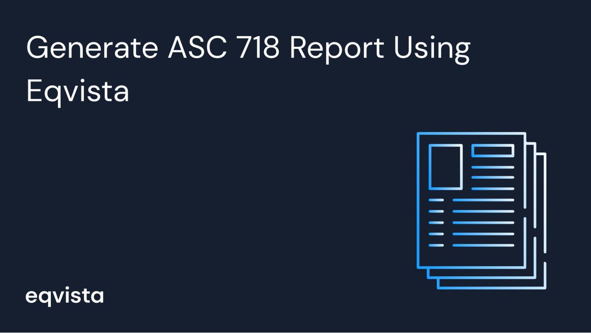 Startup founders: Is your stock option accounting ASC 718 compliant?

As companies grow → funding requires accurate stock-based compensation reporting.

Eqvista's automated ASC 718 tool turns complex calculations into simple reports: linkedin.com/pulse/generate…
