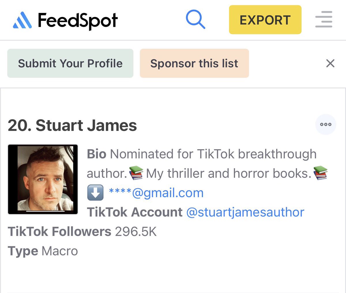 What an honour to be named in the top 20 worldwide most influential book Tiktok influencers. Thank you <a href="/_feedspot/">Feedspot</a> 
#book <a href="/booktok_app/">BookTok</a> #writingcommunity #writerslift #writerslife