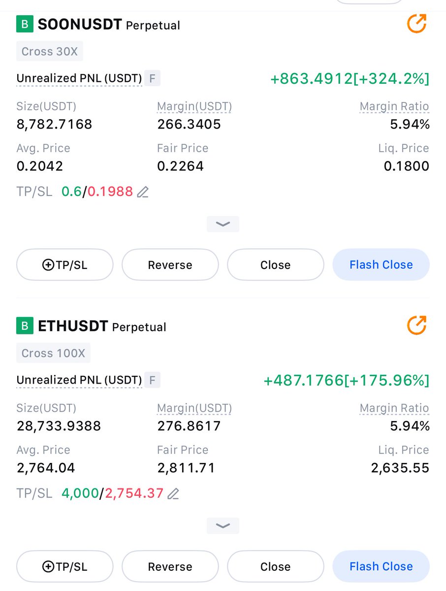 The biggest bullrun is about to start.

Position yourself right,For all mooncalls ⬇️ 

t.me/theowlteam

If $ETH or $SOON hit tp, I will give 300$ to 1 of you.

Just repost and comment your favorite number.