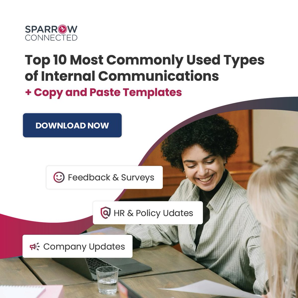 Do you need to streamline #internalcommunications? Get 10 free copy-and-paste templates for everything from CEO updates to event invites. Save time, stay consistent, and keep employees engaged.

Download here: sparrowconnected.com/downloads/10-m… 

#HRTools #WorkplaceCommunication