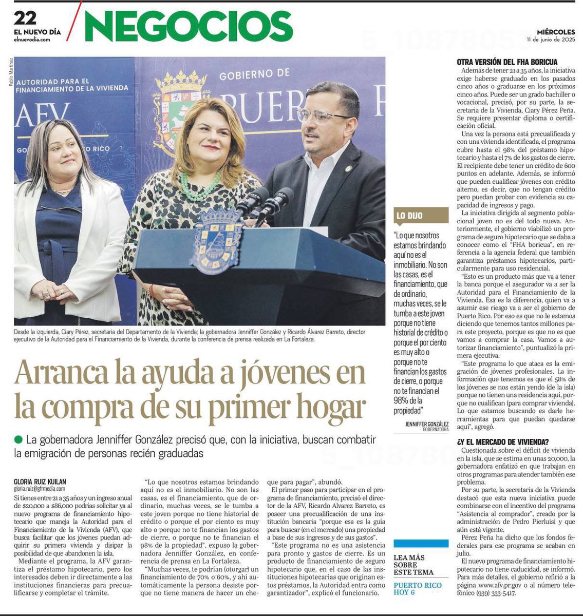Partido Nuevo Progresista (@pnp_pr) on Twitter photo ¡Seguimos apostando a nuestros jóvenes! La gobernadora, <a href="/Jenniffer/">Jenniffer González</a> , anunció un nuevo programa de financiamiento del Departamento de Vivienda para que nuestros jóvenes de 21 a 35 años puedan adquirir su primera vivienda incentivándolos a quedarse en la Isla. #AcciónPR ¡Seguimos apostando a nuestros jóvenes! La gobernadora, <a href="/Jenniffer/">Jenniffer González</a> , anunció un nuevo programa de financiamiento del Departamento de Vivienda para que nuestros jóvenes de 21 a 35 años puedan adquirir su primera vivienda incentivándolos a quedarse en la Isla. #AcciónPR