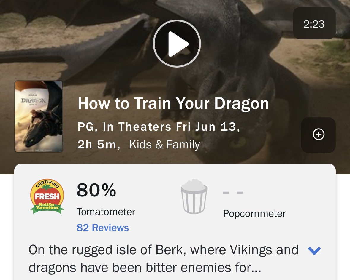 Davey Jon (@daveyjonporter) on Twitter photo #HowToTrainYourDragon debuts with an 80% criticâs score.
Should be a huge hit with audiences!
Opens Friday đ
#AMC
<a href="/AMCTheatres/">AMC Theatres</a> #HowToTrainYourDragon debuts with an 80% criticâs score.
Should be a huge hit with audiences!
Opens Friday đ
#AMC
<a href="/AMCTheatres/">AMC Theatres</a>