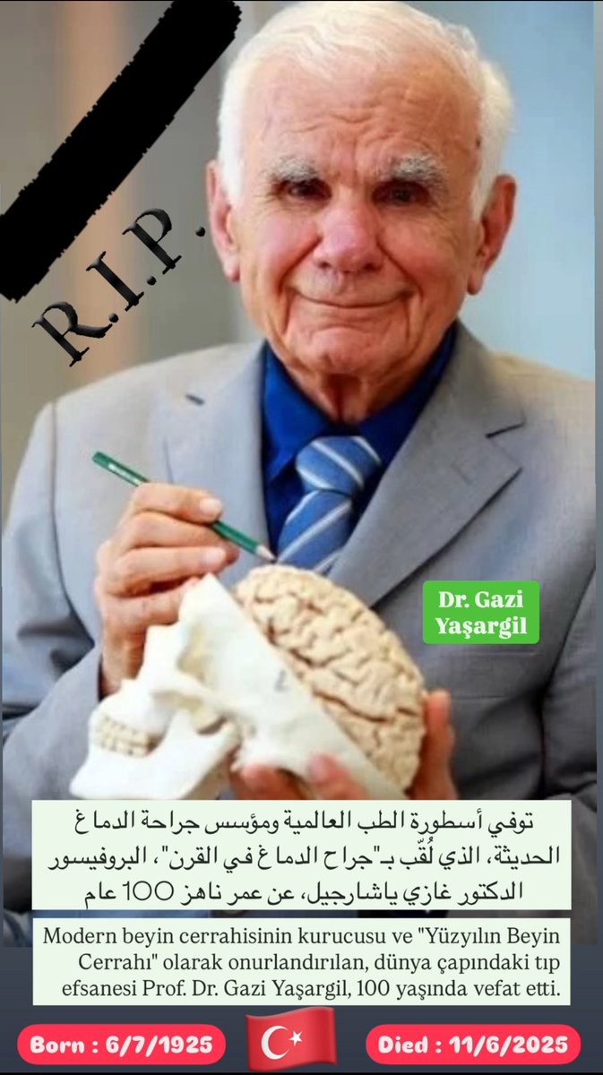 R.I.P. 💔

Dr. Gazi Yaşargil 🧠