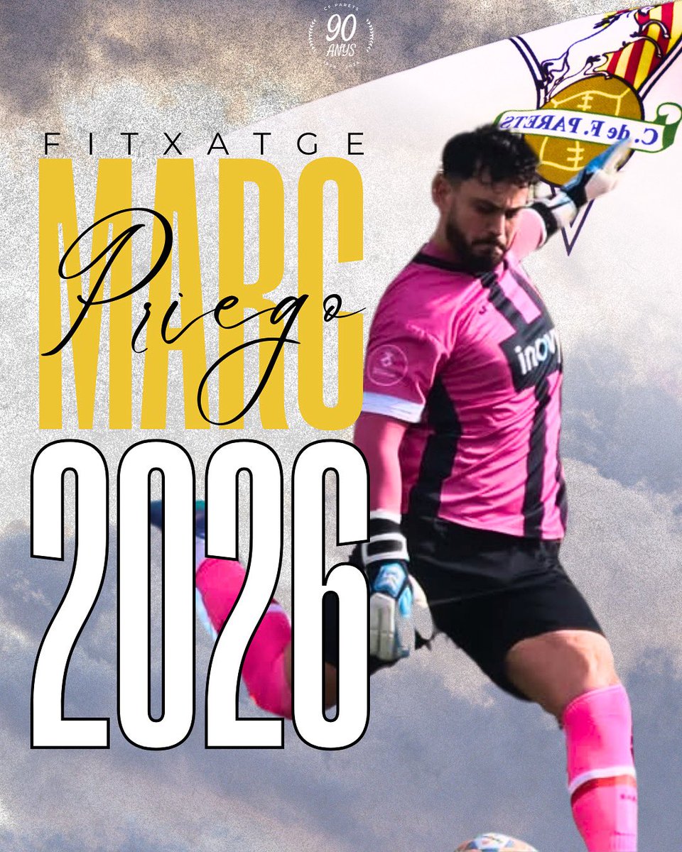 Club de Futbol Parets (@cf_parets) on Twitter photo ✍🏻 FITXATGE
✅ Marc Priego serà nou jugador del CF Parets.
🤝🏻 El porter procedent del <a href="/cfmartorell/">CF Martorell</a> s’incorporarà a la disciplina paretana.
𝓑𝓮𝓷𝓿𝓲𝓷𝓰𝓾𝓽 𝓜𝓪𝓻𝓬, 𝓮𝓵 𝓙𝓸𝓼𝓮𝓹 𝓢𝓮𝓰𝓾𝓮𝓻 𝓮́𝓼 𝓬𝓪𝓼𝓪 𝓽𝓮𝓿𝓪‼️
#VaParetsVa #TotalBlanc #1cat1 ✍🏻 FITXATGE
✅ Marc Priego serà nou jugador del CF Parets.
🤝🏻 El porter procedent del <a href="/cfmartorell/">CF Martorell</a> s’incorporarà a la disciplina paretana.
𝓑𝓮𝓷𝓿𝓲𝓷𝓰𝓾𝓽 𝓜𝓪𝓻𝓬, 𝓮𝓵 𝓙𝓸𝓼𝓮𝓹 𝓢𝓮𝓰𝓾𝓮𝓻 𝓮́𝓼 𝓬𝓪𝓼𝓪 𝓽𝓮𝓿𝓪‼️
#VaParetsVa #TotalBlanc #1cat1