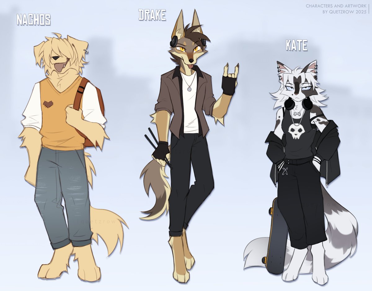 quetzrow's tweet image. Some secondary characters in my story. Sky&apos;s friends.