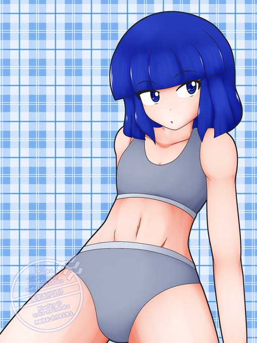 お絵かき復帰の練習でうちの子アイリスをカルのバンっぽい下着で描いてみました!