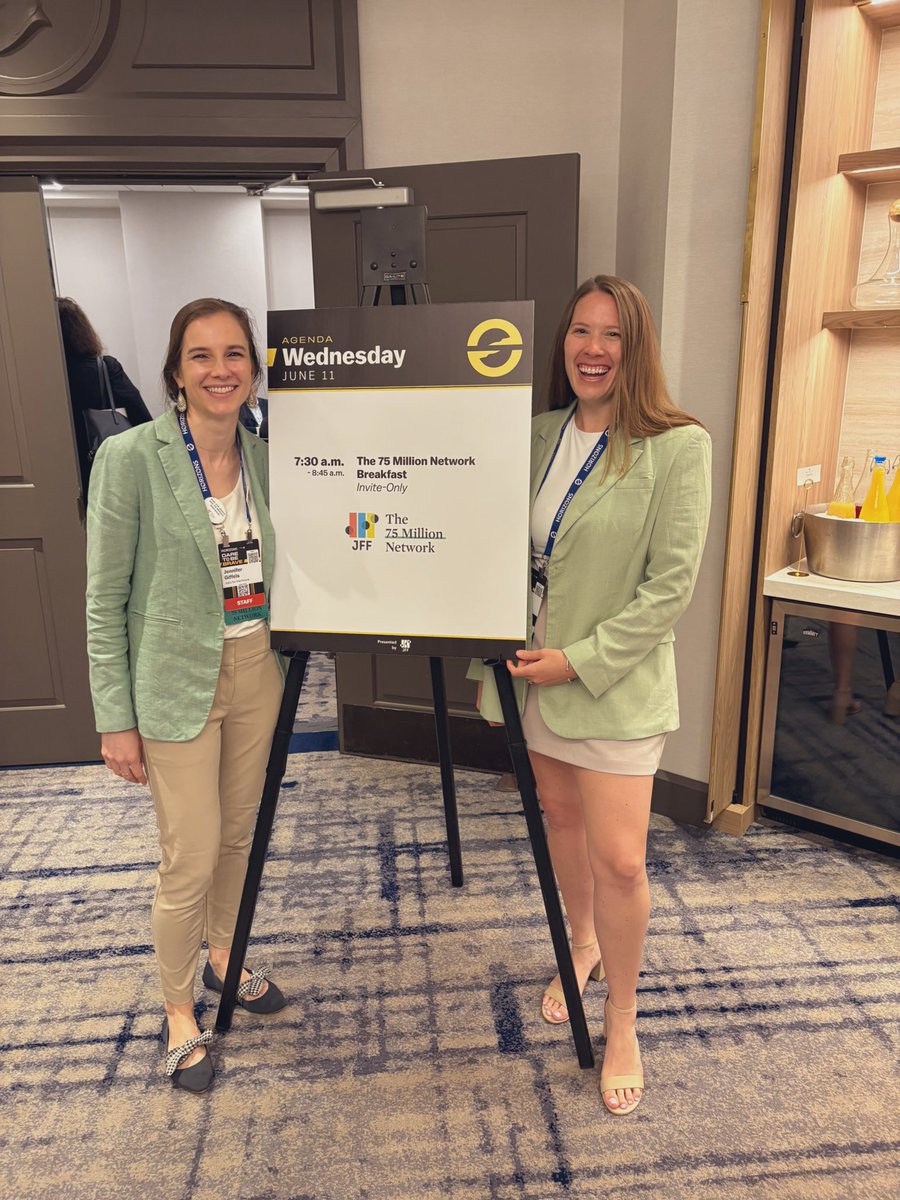 Taylor Maag (@taylor_maag) on Twitter photo Unintentionally matching for <a href="/jfftweets/">Jobs for the Future (JFF)</a> #75MillionNetwork breakfast at #JFFHorizons. Today we’re meeting with leaders across the network to talk about scaling high quality #workbasedlearning Unintentionally matching for <a href="/jfftweets/">Jobs for the Future (JFF)</a> #75MillionNetwork breakfast at #JFFHorizons. Today we’re meeting with leaders across the network to talk about scaling high quality #workbasedlearning