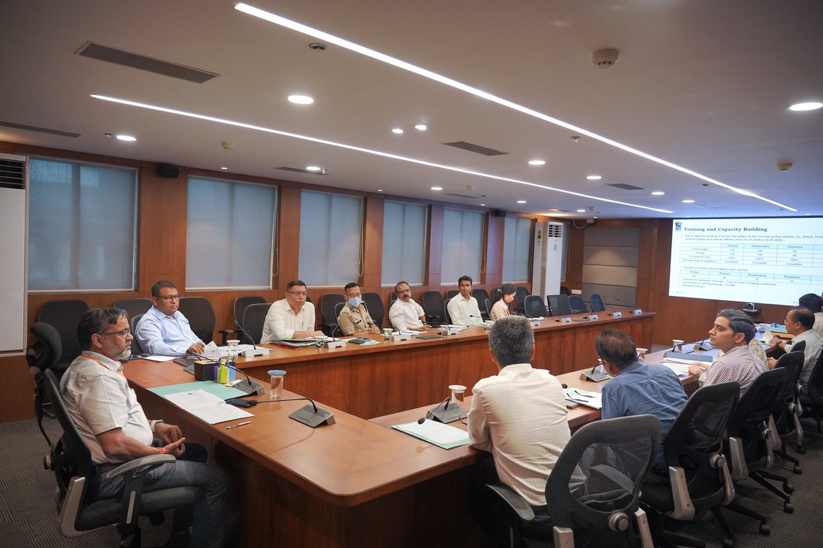 Chaired the 5th meeting of the State Level Steering Committee (SLSC) for the implementation of the New Criminal Laws in Arunachal Pradesh. Reviewed ongoing preparations across key areas, including rule notification, infrastructure readiness, capacity building of Police, Prisons,