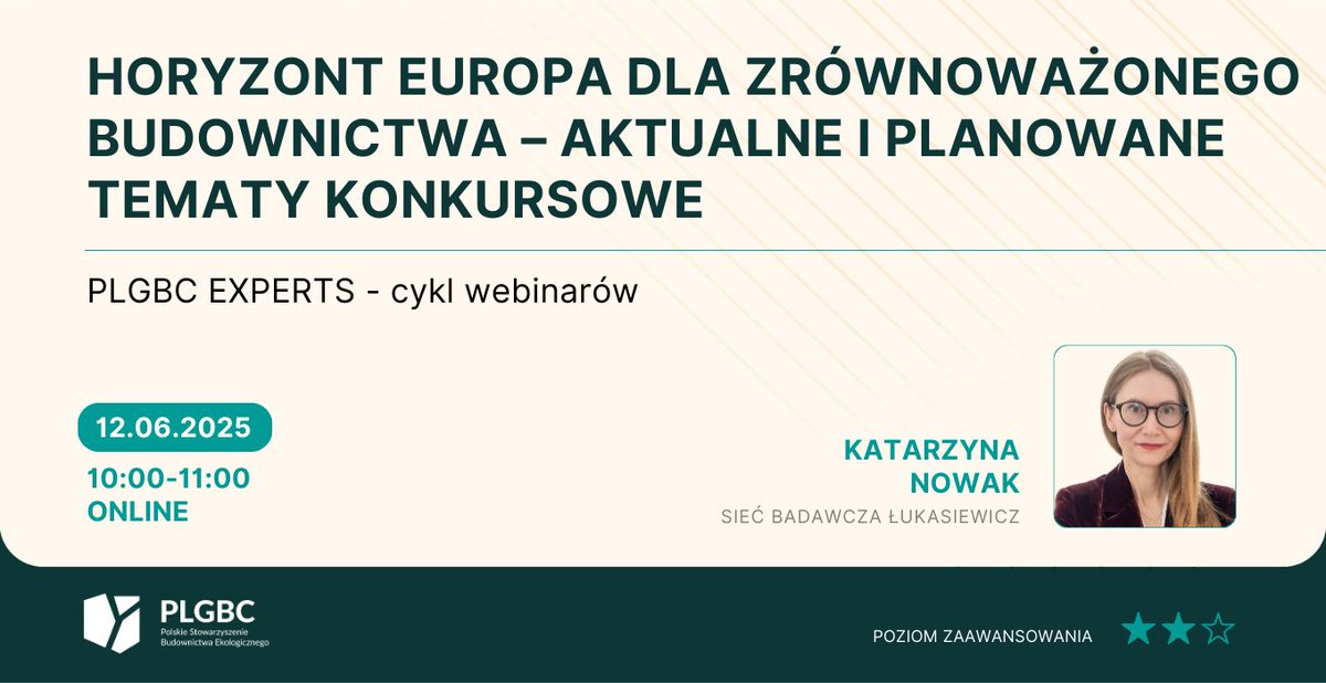 BPKhoryzont's tweet image. Zapraszamy na #webinar na temat aktualnych i planowanych tematów konkursowych w programie Horyzont Europa w branży budowlanej.
📅12 CZERWCA
🕒GODZ. 10.00
📲REJESTRACJA: tiny.pl/cvs2y3sh
Webinar poprowadzi ekspertka @BPKhoryzont TNiCE
@MNiSW_GOV__PL