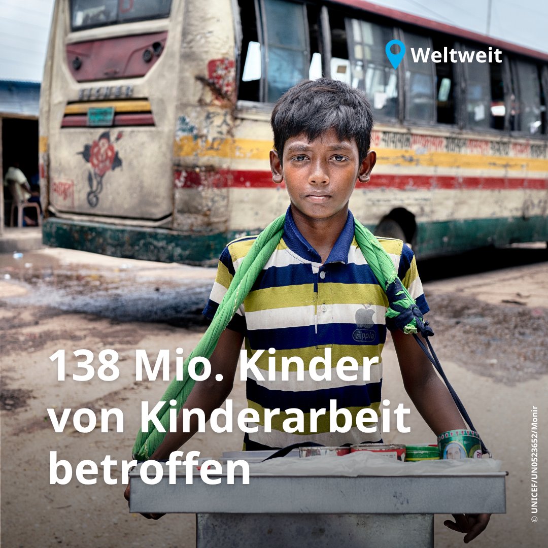UNICEF Deutschland (@unicefgermany) on Twitter photo #Kinderarbeit bleibt für ❗ 138 Millionen ❗ Kinder weltweit Realität. Ein neuer Bericht von <a href="/UNICEF/">UNICEF</a> und <a href="/ilo/">International Labour Organization</a> zum #WelttagGegenKinderarbeit zeigt einen Rückgang um fast 50 % seit Beginn des Jahrhunderts – das Ziel, Kinderarbeit bis 2025 zu beenden, wird jedoch deutlich verfehlt. #Kinderarbeit bleibt für ❗ 138 Millionen ❗ Kinder weltweit Realität. Ein neuer Bericht von <a href="/UNICEF/">UNICEF</a> und <a href="/ilo/">International Labour Organization</a> zum #WelttagGegenKinderarbeit zeigt einen Rückgang um fast 50 % seit Beginn des Jahrhunderts – das Ziel, Kinderarbeit bis 2025 zu beenden, wird jedoch deutlich verfehlt.