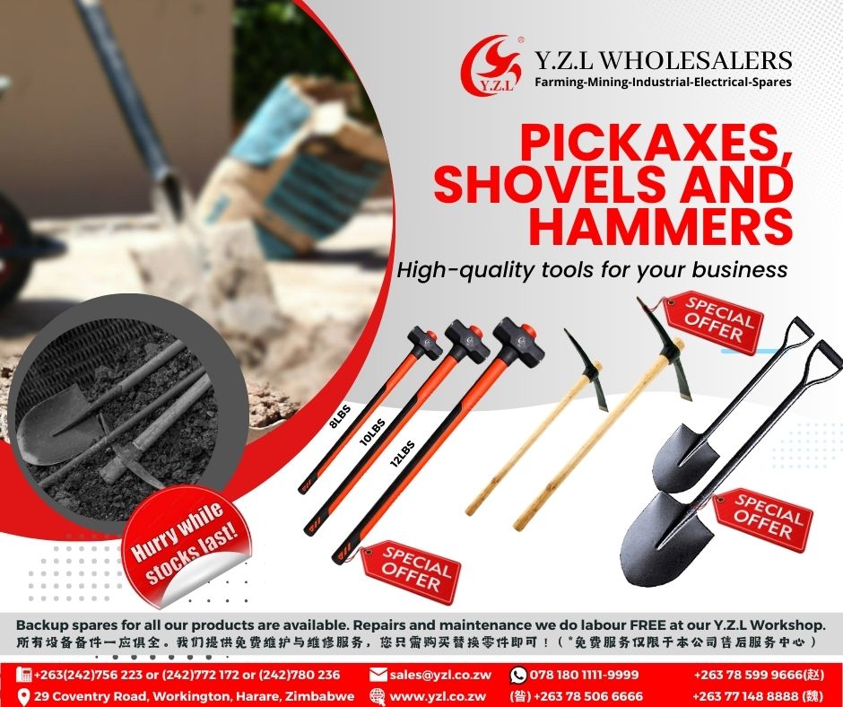 YWholesalers's tweet photo. 👷WHOLESALE PRICES ON ALL PICKAXES, HAMMERS AND SHOVELS AT Y.Z.L WHOLESALERS‼
#welding #platecompactors #porkervibrators #electricmotors #pickaxes #shovels #alternators #compressors #winches #concretemixers #concretecutters #powertrowels #blowers #hammers #wheelbarrows https://t.co/HcJ01b4Ogz