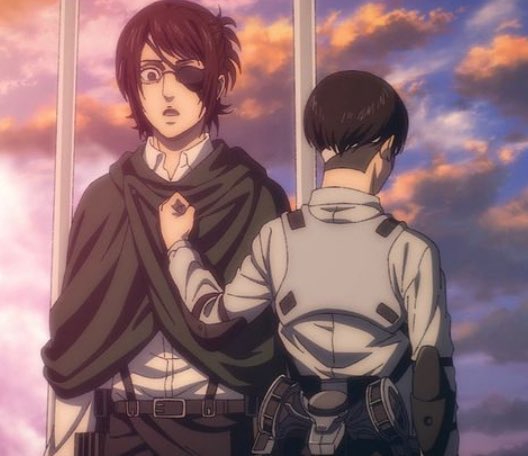 ไม่ใช่ทุกคนที่จะพูดเเละทำท่าซาซาเกโย ครั้งแรกในชีวิตกับคนสำคัญคนสุดท้ายก่อนจากไป โดยที่ปกติท่าซาซาเกโยต้องเอามือทาบอกตัวเอง แต่รีไวล์เอามือทาบอกฮันจิ เหมือนฝากใจไปไว้กับฮันจิด้วยนะ😭