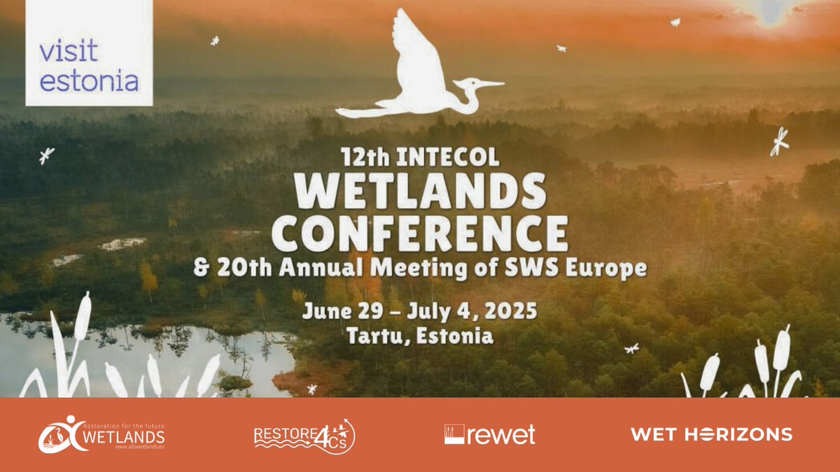 RESTORE4Cs's tweet image. We’re excited to announce that #RESTOR4Cs, @ALFAwetlands, @REWET_HE &amp;amp; @WetHorizons will be at 12th INTECOL, from 29 June to 4 July 2025, in Tartu, Estonia 🇪🇪 🌳 💦   

🧪 Symposium 13🧪 
📍 Maailmafilm Hall | 🗓 30 June | ⏰ 11:15-12:45

👉🏽 lnkd.in/dbQDcwfJ

#INTECOL2025