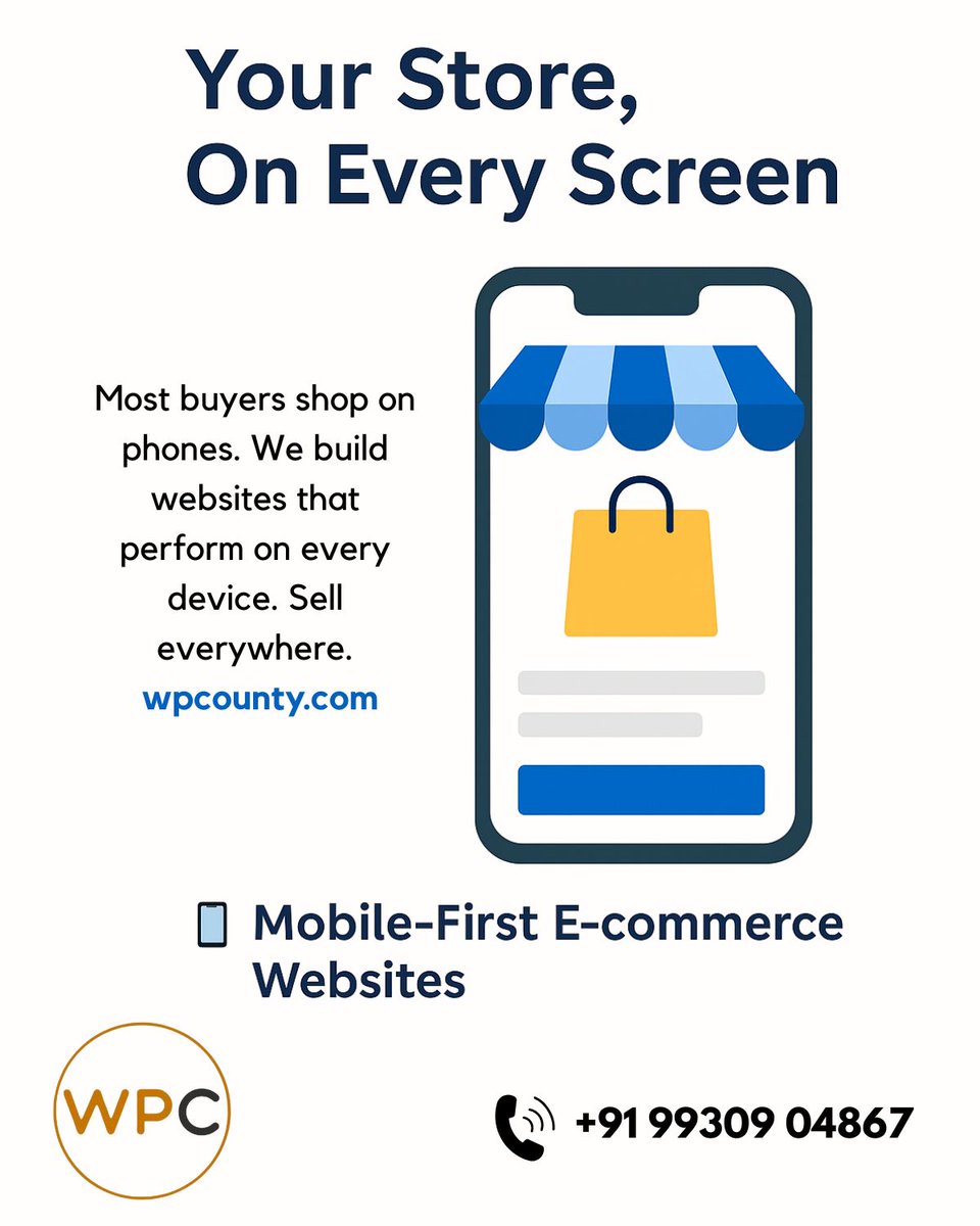 📱 Want an online store that works flawlessly on mobile?
We build lightning-fast e-commerce websites that look great on every screen.

🌐 Visit wpcounty.com to get started!
#MobileFirst #EcommerceWebsite #WPCounty