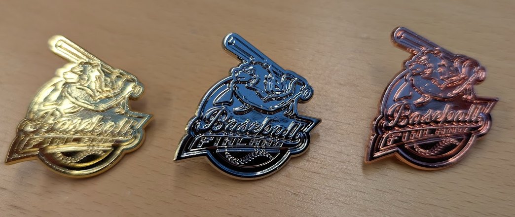 In order to honor and celebrate the 45 years of baseball in Finland, federation is announcing a program with 3 levels of merit badges that board can grant to people for the work and achievements done for the sport at our country.