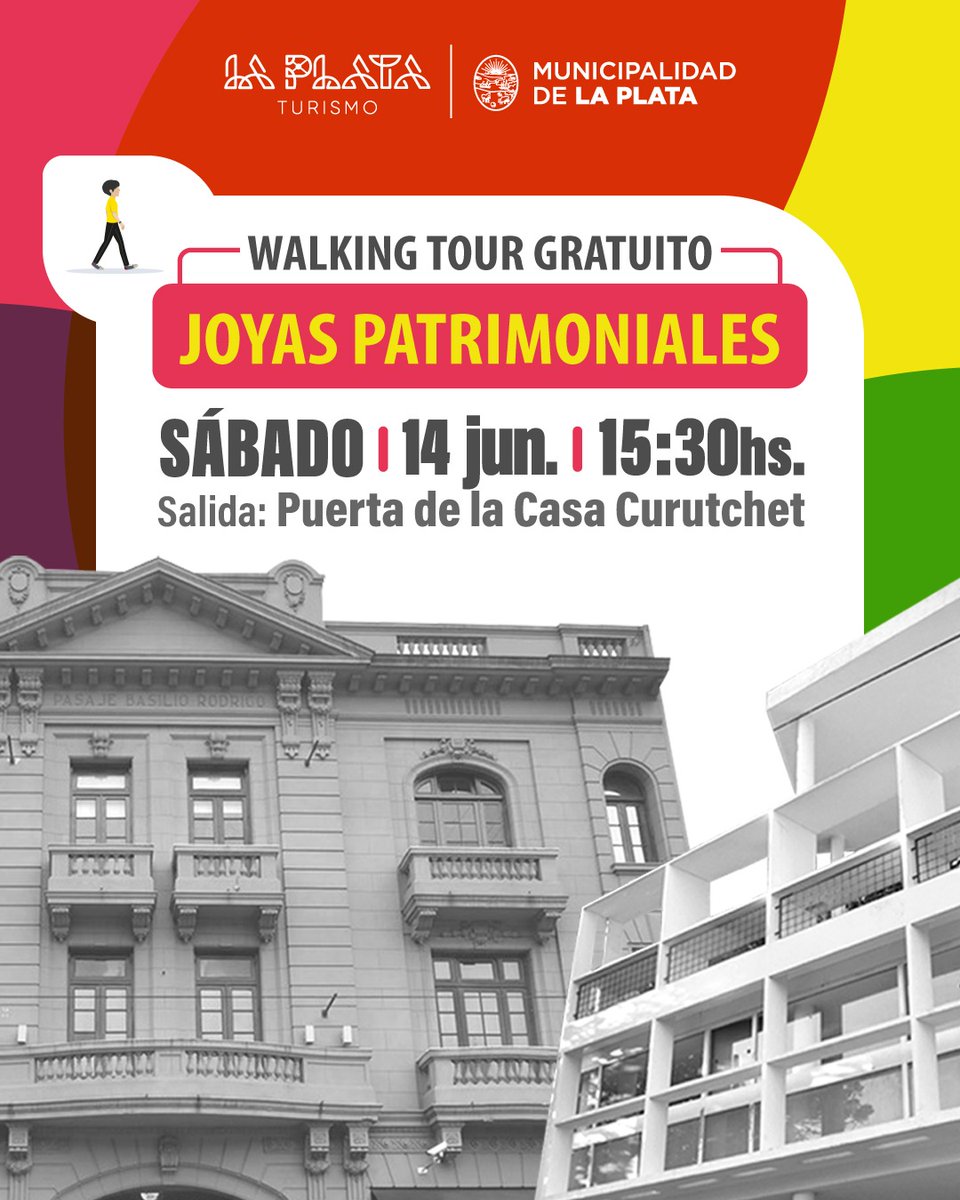 AGENDA😎👏

✅Walking Tours 🗣️🚶

➡️Joyas Patrimoniales
📆14/06 - 15:30 horas
📍Salida: Casa Curutchet

👉Inscripciones👇
bit.ly/WalkingTour2025