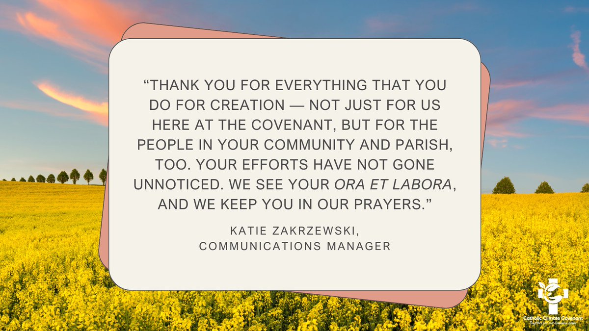 Given all of the change in our Church and chaos in our world, it's easy to succumb to overwhelm. In our June Newsletter, we invite you to catch your breath, catch up on creation care news, and choose just one new way to engage in environmental advocacy. catholicclimatecovenant.salsalabs.org/june2025