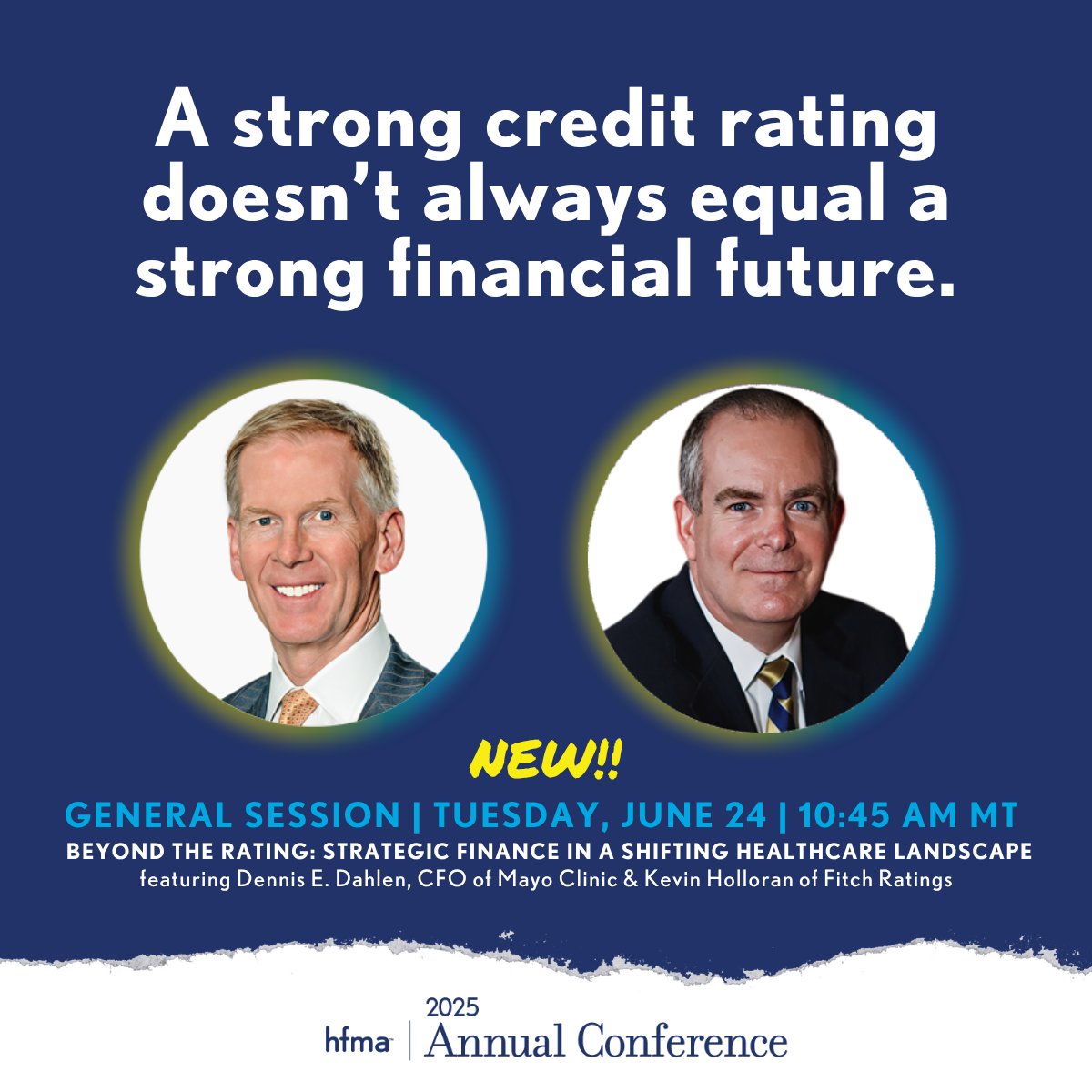 HFMA (@hfmaorg) on Twitter photo Are credit ratings telling the whole story of your health system’s financial health?
Join Dennis Dahlen <a href="/MayoClinic/">Mayo Clinic</a> & Kevin Holloran <a href="/FitchRatings/">Fitch Ratings</a> for a candid convo at #HFMAAnnual—just added to Tuesday’s General Session.
Save your seat: hubs.ly/Q03rkNr80 Are credit ratings telling the whole story of your health system’s financial health?
Join Dennis Dahlen <a href="/MayoClinic/">Mayo Clinic</a> & Kevin Holloran <a href="/FitchRatings/">Fitch Ratings</a> for a candid convo at #HFMAAnnual—just added to Tuesday’s General Session.
Save your seat: hubs.ly/Q03rkNr80