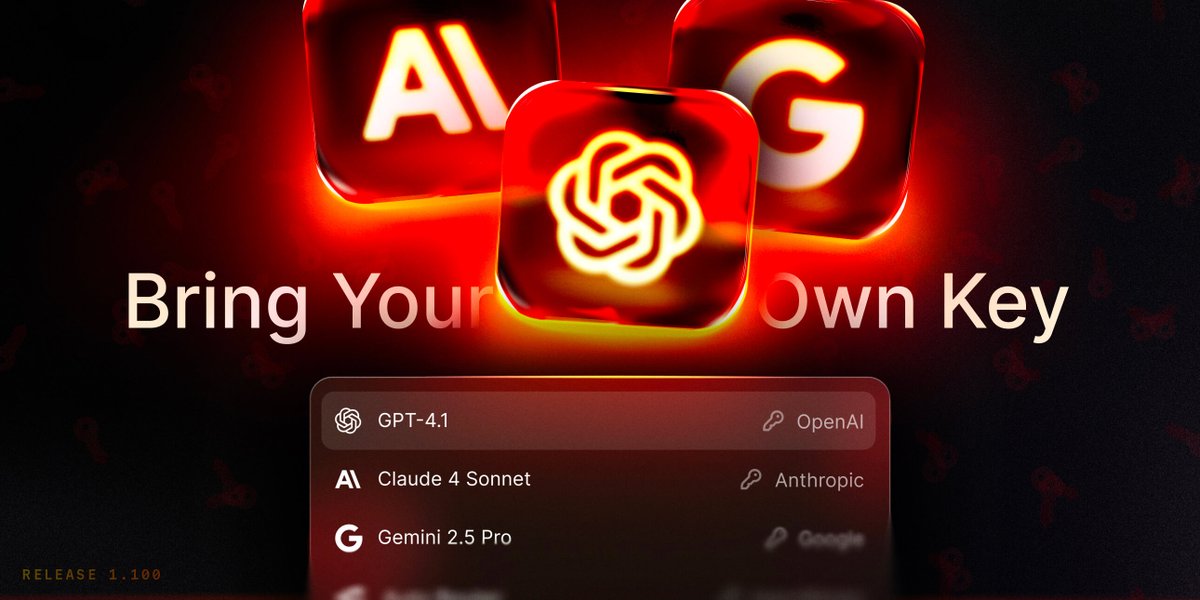 🔑 Introducing BYOK

Seamlessly integrate your existing AI provider accounts with Raycast's intuitive UI.

Free, no subscription needed. Enjoy!

Changelog 👉 raycast.com/changelog