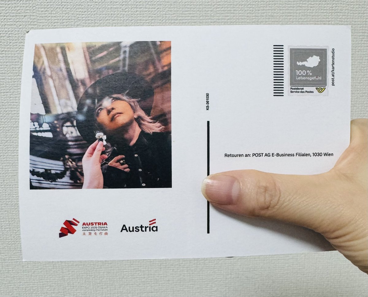 mikitylibe0129's tweet image. 万博で作ったポストカード届いたー
オーストリアウィークまたやってほしいなぁ🥺
#なんて素敵なオーストリアなんでしょう
#HYDE
