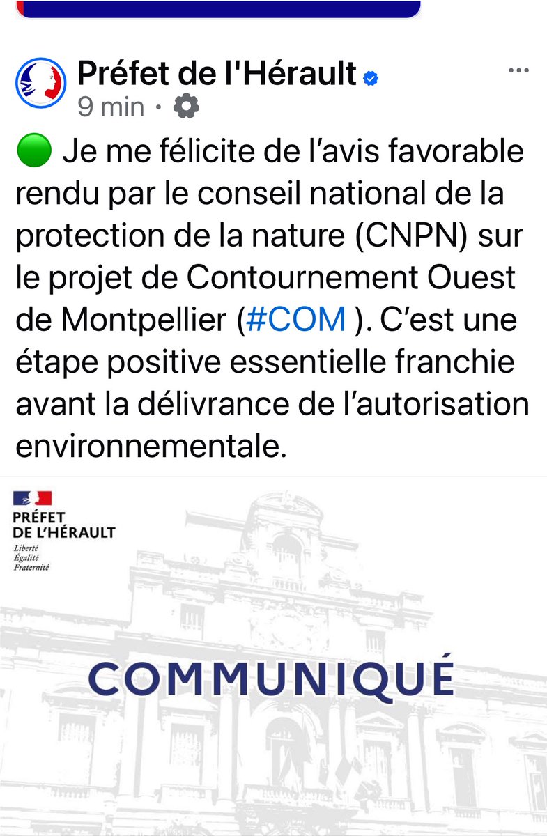 ✅ Je salue en tant qu’élu de #montpellier l’avis favorable sur le #ContournementOuest de #Montpellier.
Il est temps de désengorger l’ouest : #mobilité, #écologie, #qualitédevie.
👉 L’#écologie du réel, c’est celle qui libère les habitants, pas celle qui les bloque. #COM