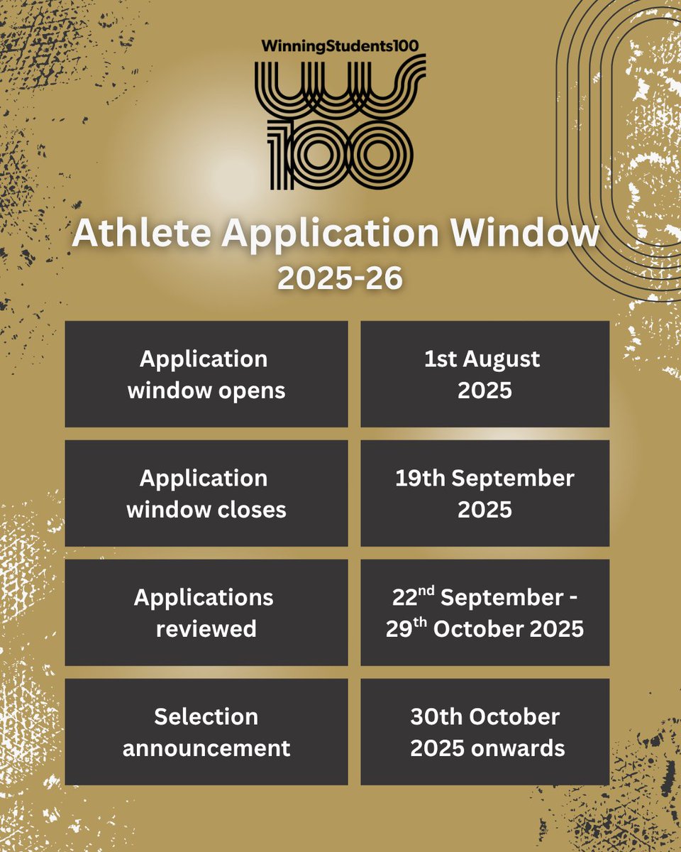 Do you want to be among the next cohort of Winning Students 100 athletes? 🎯

If you're an athlete who will be in further or higher education for the 2025-26 academic year and would like to be considered for Scotland's national sports scholarship programme, here's the key
