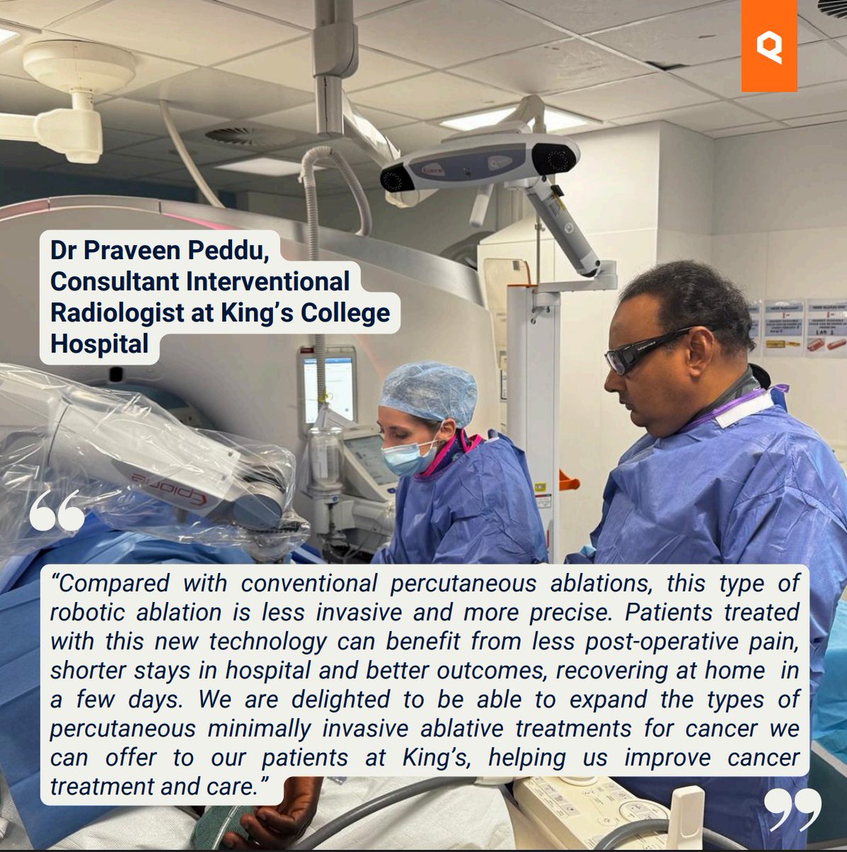 Andrew Zeringue (@andrewroboticio) on Twitter photo King's College Hospital leads the UK with the first #Epione robotic ablation program!
Congrats to Dr. Peddu & team on treating their first patients, an exciting step forward for global IO.
<a href="/QuantumSurgical/">Quantum Surgical</a> BIG win for innovation in healthcare!
PR: quantumsurgical.com/kings-college-… King's College Hospital leads the UK with the first #Epione robotic ablation program!
Congrats to Dr. Peddu & team on treating their first patients, an exciting step forward for global IO.
<a href="/QuantumSurgical/">Quantum Surgical</a> BIG win for innovation in healthcare!
PR: quantumsurgical.com/kings-college-…