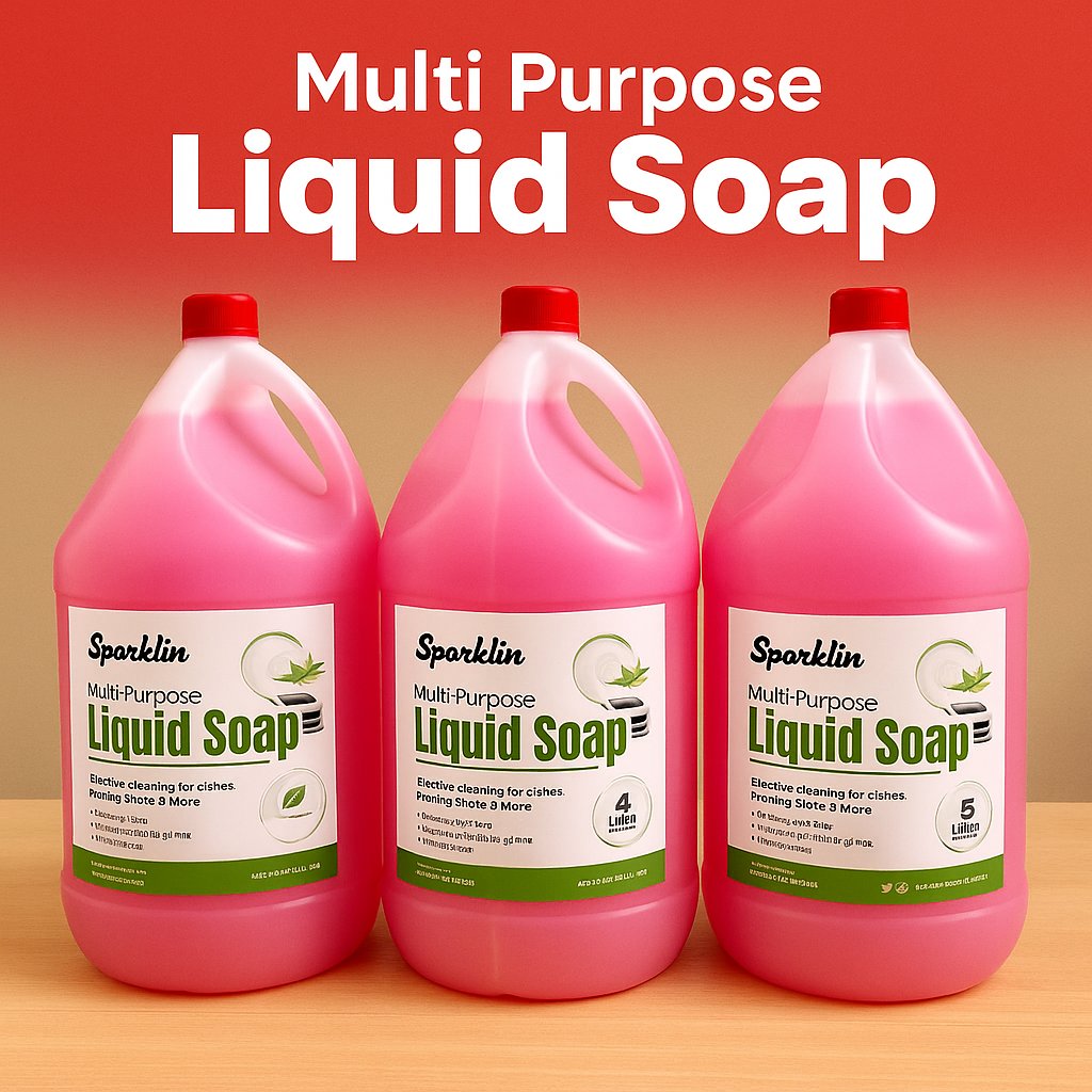 sparkclin's tweet photo. β¨ Say hello to 5 liters of powerful cleanliness!
From dishes to floors, Sparklin Liquid Soap does it all.
Tough on stains, gentle on hands.
π§Fresh. Foamy. Fabulous.
To order: click the link in our bio
Price: 4,000
#SparklinClean #MultipurposeSoap #NigerianBrand https://t.co/34jbJZNv0K