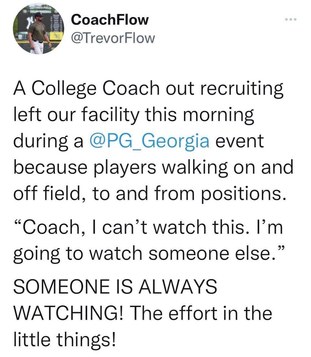 College coaches have a lot of teams and players to scout.  When players walk on and off the field, we move on to another game.