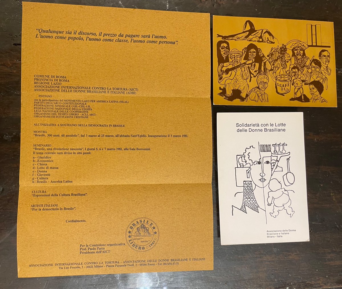 mariekeriethof's tweet image. I’m on holiday in Rome but I can’t help popping into an archive I’m planning to visit in the future! Solidarity with Brazilian women and activism against torture in Brazil.