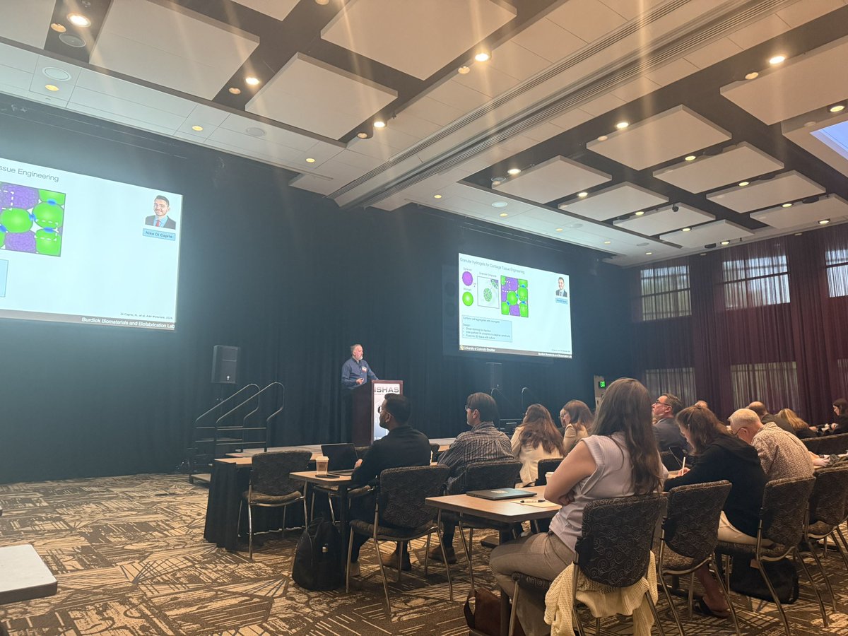 ISHAS_org's tweet image. Keynote Lecture by Jason Burdick fascinating talk on HA hydrogel and applications