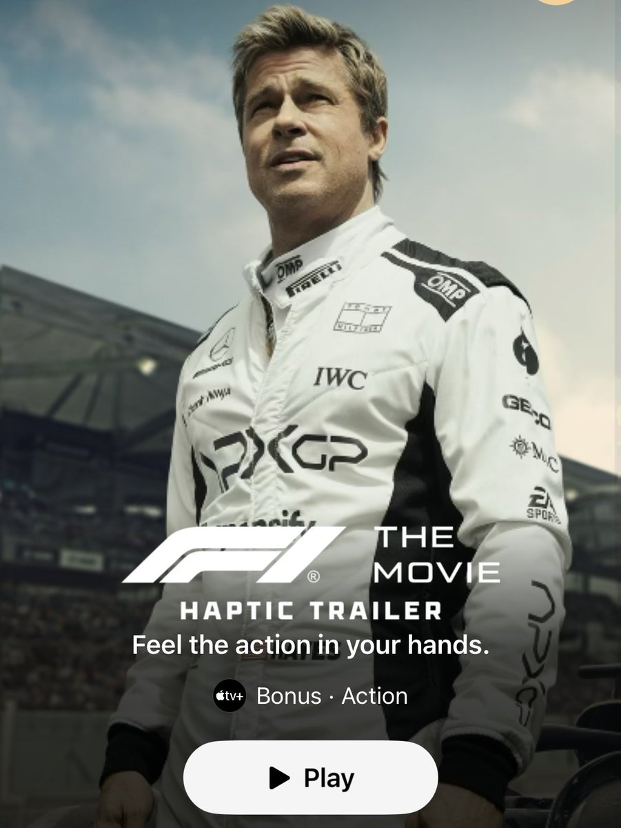 It would be great if Apple expanded this F1 The Movie "Haptic Trailer" iPhone feature to all Apple TV+ content. Almost like the Music Haptics accessibility feature in Apple Music.