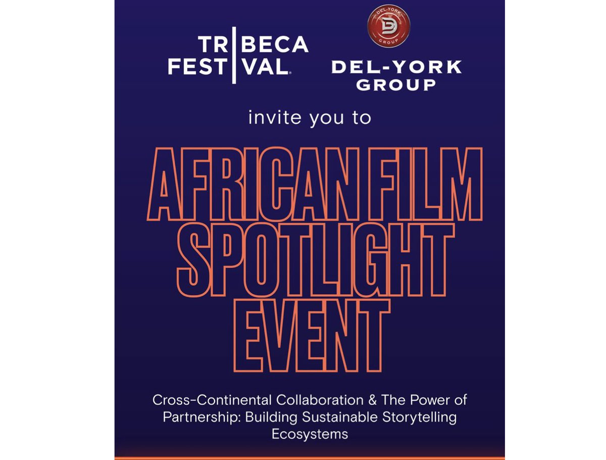 StephanieLinus's tweet image. Del-York Group x Tribeca Festival
We’re thrilled to officially announce our partnership with the Tribeca Festival to launch the African Film Spotlight a powerful new platform to celebrate African storytelling on the global stage.
With the theme “Cross-Continental Collaboration…