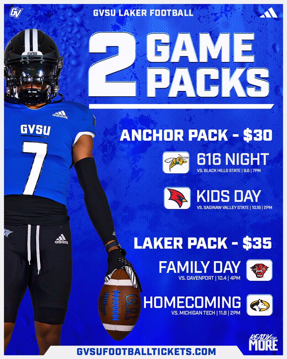 2 Game Packs are here! 👀 This is your first chance to lock in seats at the big games, including 616 Night and Family Day! 

Pick the mini pack that fits your fall. Don’t wait – the best games and seats go fast.

🎟️ bit.ly/401uCG5