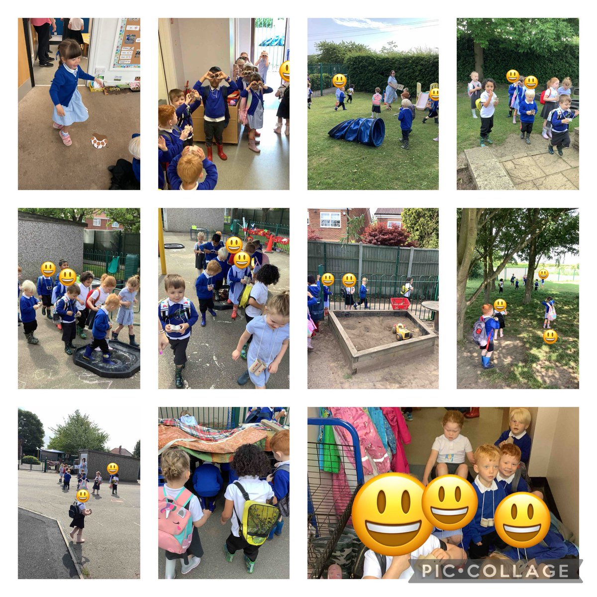 When we arrived at nursery today, we spotted bear footprints on the carpet! We checked the school cameras…and saw a bear had been in our classroom! So we grabbed our wellies and binoculars and set off on a bear hunt of our own! #EarlyYears #BearHunt #LearningThroughPlay