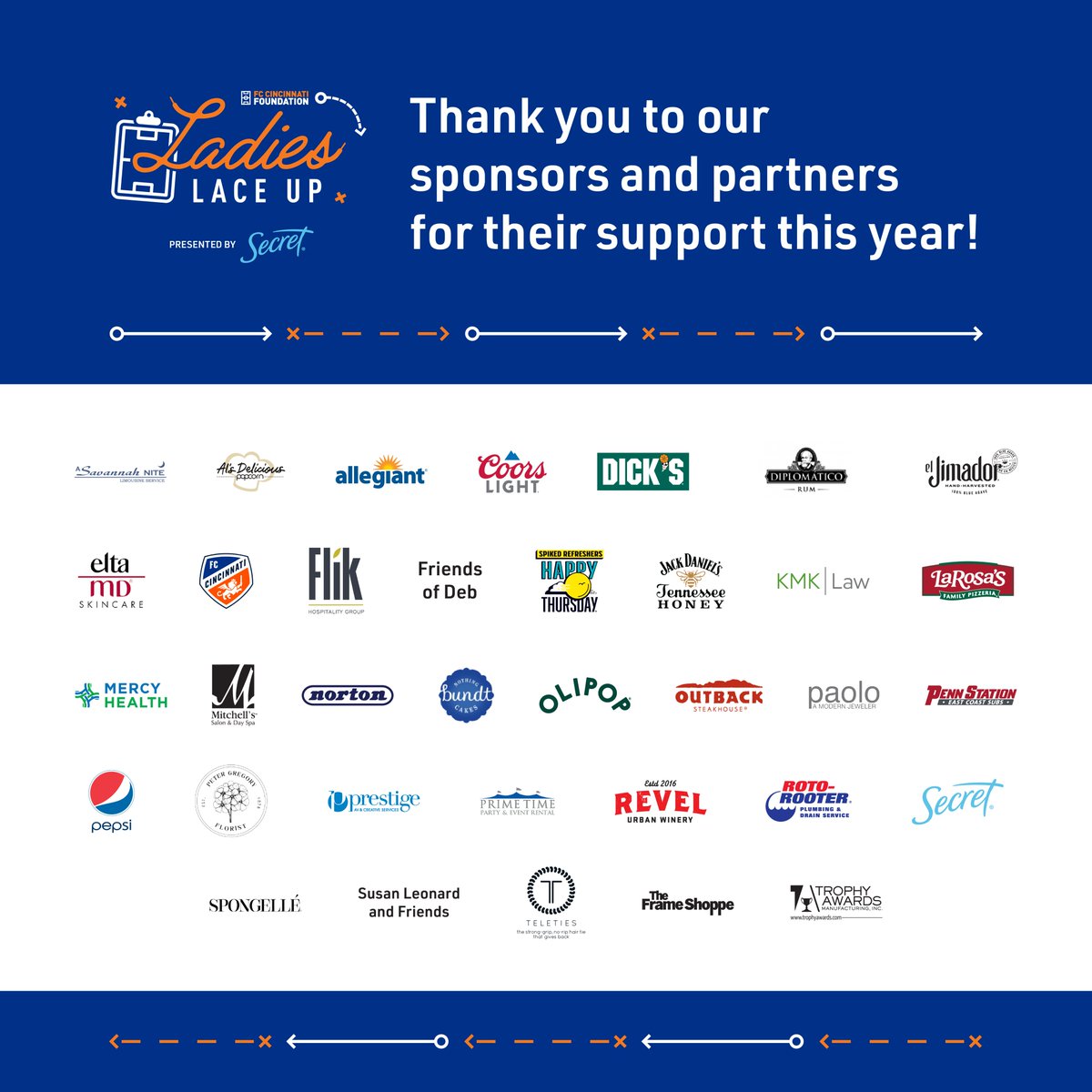 FCC_Foundation's tweet image. A special thanks to our friends who made Ladies Lace Up possible! 👏