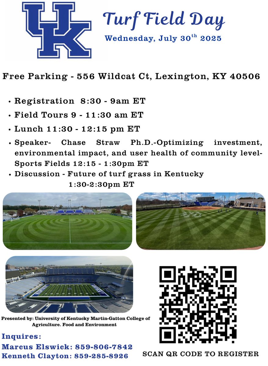 Hosting Turf Field Day on July 30th 

Already over 75 people have signed up. If you haven’t then get registered to get your free shirt/food and 2 CEU’s