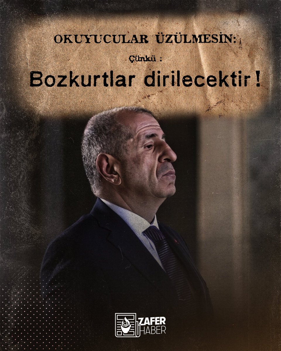 Okuyucular üzülmesin, çünkü: Bozkurtlar dirilecektir!

#ÜmitÖzdağaÖzgürlük