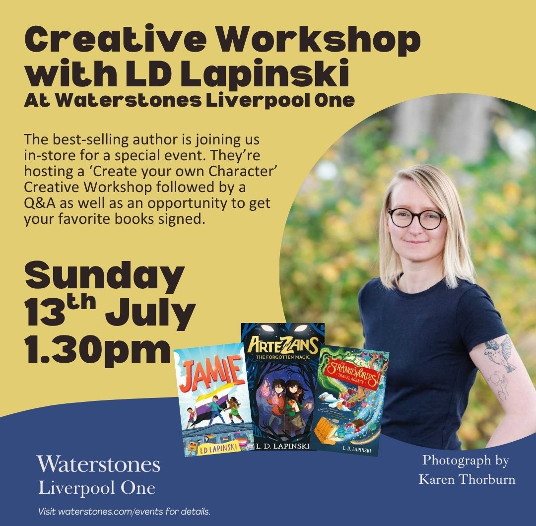 We're thrilled to announce our upcoming event with LD Lapinski who will be joining us in-store on Sunday 13th July to host a Creative Workshop 📚

Completely free to attend, follow the link in our bio to reserve your space now