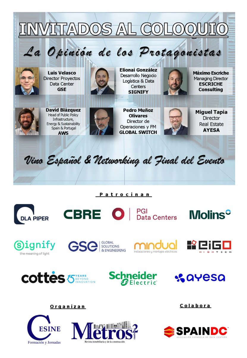 CESINE Formación & Jornadas (@cesineeditorial) on Twitter photo Solo queda una semana para celebrar #INMODATA2025. Compartimos el programa de la jornada con todos los ponentes, invitados y protagonistas. <a href="/DLA_Piper_Spain/">DLA Piper España</a> <a href="/CBRE_es/">CBRE España</a> <a href="/pgiengineering/">PGI ENGINEERING & CONSULTING</a> <a href="/SchneiderES/">SchneiderElectric ES</a> <a href="/Cottes_Group/">Cottés</a> <a href="/GSEGroup/">GSE</a> <a href="/SignifyEspana/">Signify España</a> <a href="/globalswitch/">Global Switch</a> <a href="/AyesaNews/">Ayesa</a> Solo queda una semana para celebrar #INMODATA2025. Compartimos el programa de la jornada con todos los ponentes, invitados y protagonistas. <a href="/DLA_Piper_Spain/">DLA Piper España</a> <a href="/CBRE_es/">CBRE España</a> <a href="/pgiengineering/">PGI ENGINEERING & CONSULTING</a> <a href="/SchneiderES/">SchneiderElectric ES</a> <a href="/Cottes_Group/">Cottés</a> <a href="/GSEGroup/">GSE</a> <a href="/SignifyEspana/">Signify España</a> <a href="/globalswitch/">Global Switch</a> <a href="/AyesaNews/">Ayesa</a>